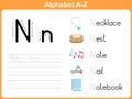 Alphabet Tracing Worksheet: Writing A-Z Royalty Free Stock Photo