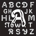 Alphabet Typography Artistic Pattern Royalty Free Stock Photo