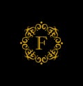 Luxury Letter F logo. This logo icon incorporate Royalty Free Stock Photo
