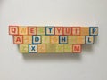 Alphabet Wooden Blocks Keyboard QWERTY