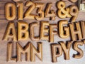 Alphabet Wooden craft object Letter block Vintage style decor
