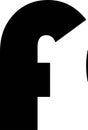 ALPHABET word `F` Logo with white dot Royalty Free Stock Photo