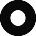 ALPHABET word `O` Logo with white dot Royalty Free Stock Photo