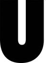 ALPHABET word `U` Logo with white dot