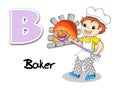 Alphabet workers - baker Royalty Free Stock Photo