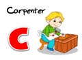 Alphabet workers - carpenter