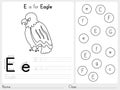 Alphabet A-Z Tracing and puzzle Worksheet, Exercises for kids - Coloring book Royalty Free Stock Photo