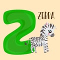 ALPHABET z zebra vector educational Animals Alphabet z Is For zabra