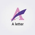 A Letter Icon Design Single Logo Design Brand Corporate Identity Various Colors