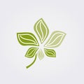 Icon Nature, Landscape, Foliage, Leaves and Flower Bloom Design Green Colors for Logo Design Green Business Gardening