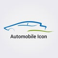 Car Automobile Vehicle Icon Illustration Drawing Vector - Dynamic silhouette - Isolated - Modern Design Royalty Free Stock Photo