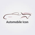 Car Automobile Vehicle Icon Illustration Drawing Vector - Dynamic silhouette - Isolated - Modern Design