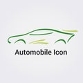 Car Automobile Vehicle Icon Illustration Drawing Vector - Dynamic silhouette - Isolated - Modern Design Royalty Free Stock Photo