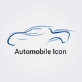 Car Automobile Vehicle Icon Illustration Drawing Vector - Dynamic silhouette - Isolated - Modern Design