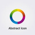 Abstract Icon Logo Design Primary Shapes Triangle Star Circle Clover Ribbon Communications Rainbow Colors Vector