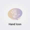 Spirituality Icon Meditation Hand Spiral Dialog Box Light Logo Symbol Vector Illustration Element