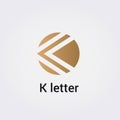 K Letter Icon Design Isolated Logo Brand Corporate Identity Various Colors Template Vector Monogram Emblem Illustration Royalty Free Stock Photo