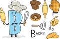 Alphabeth occupation - Letter B - Baker Royalty Free Stock Photo