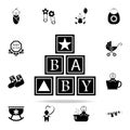 alphabetic cubes icon. Baby icons universal set for web and mobile Royalty Free Stock Photo