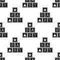 alphabetic cubes icon. Element of baby icon for mobile concept and web apps. Pattern repeat seamless alphabetic cubes icon. Can be