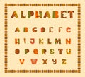 Alphabetic in ethnic african desision Royalty Free Stock Photo