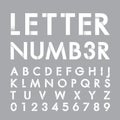 Alphabetic font and number Royalty Free Stock Photo