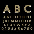 Alphabetic fonts and numbers Royalty Free Stock Photo