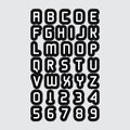 Alphabetic fonts and numbers