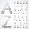 Alphabetic fonts and numbers Royalty Free Stock Photo