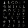 Alphabetic fonts and numbers