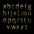Alphabetic gold fonts Royalty Free Stock Photo
