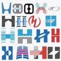 Alphabetical Logo Design Concepts. Letter H