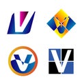 Alphabetical Logo Design Concepts. Letter V