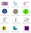 Alphabetical logo set