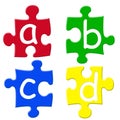 Alphabets puzzels Royalty Free Stock Photo