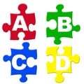 Alphabets puzzels Royalty Free Stock Photo