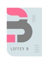 alphanet letter B logo icon flyer brochure poster pamphlet cover design layout