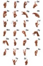 Alphbet ASL kid spelling hand american sign language Royalty Free Stock Photo
