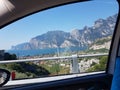 Trentino summer mountains view from The car