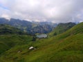 Alpin lake Seealpsee in Bavaria Royalty Free Stock Photo