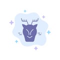 Alpine, Arctic, Canada, Reindeer Blue Icon on Abstract Cloud Background