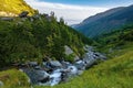 Alpine balea stream in mountains Royalty Free Stock Photo