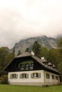 Alpine bavarian house.St Bartholoma.Konigssee.Germany Royalty Free Stock Photo