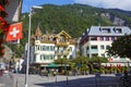 Alpine building with picturesque turret