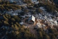 Alpine Cabin in Aerial Serenity.