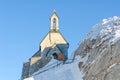 Alpine Chapel Against a Deep Blue Sky III