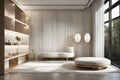 Alpine Chic Modern Dressing Room - Calm Nature and White Furniture in Perfect Harmony