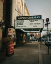 Alpine Cinema vintage sign in Bay Ridge, Brooklyn, New York