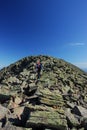 Alpine climber hiking