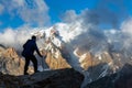 Alpine Climber Reached Summit